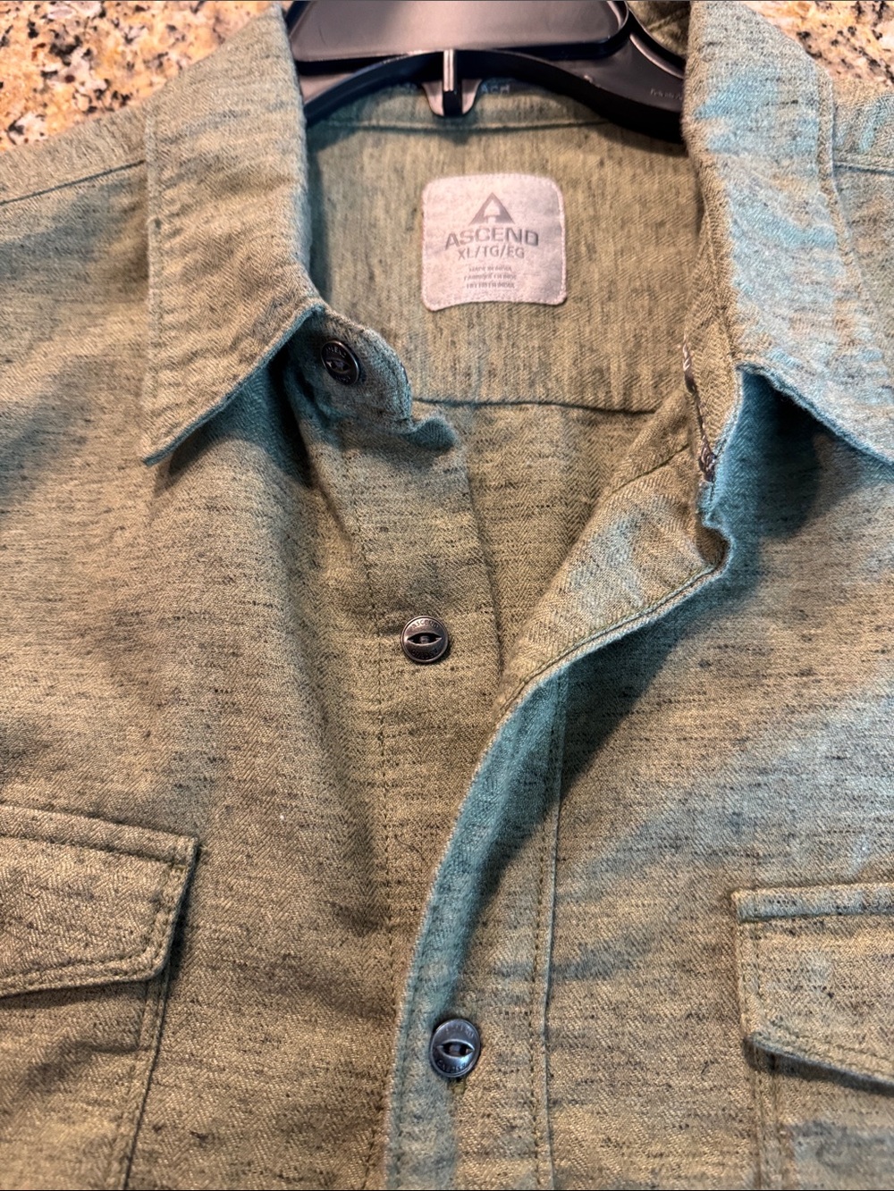 Ascend Moss Green Button-Front Shirt Jacket
